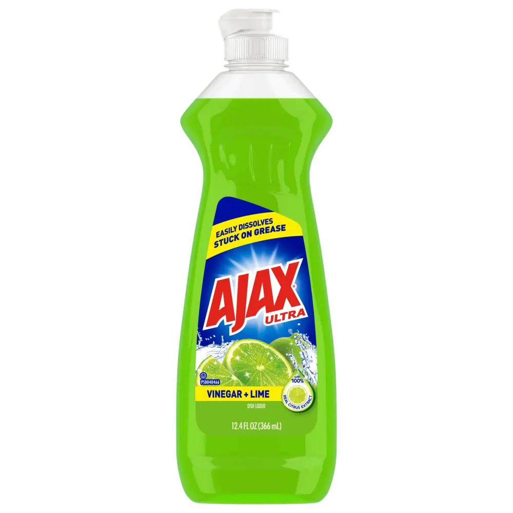 Ajax Ultra Liquid Dish Soap, Lime Scent + Vinegar(12.4oz) - Papaya Express