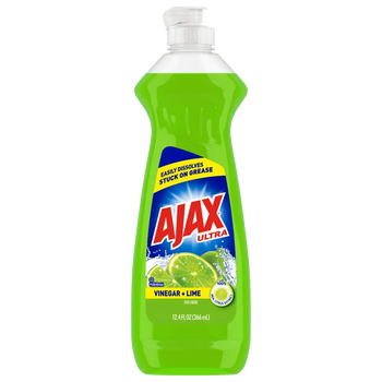 Ajax Ultra Liquid Dish Soap, Lime Scent + Vinegar(12.4oz) - Papaya Express