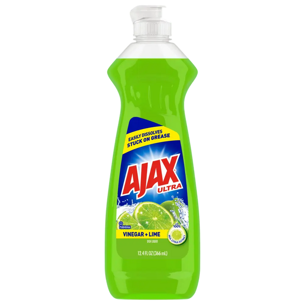 Ajax Ultra Liquid Dish Soap, Lime Scent + Vinegar(12.4oz) - Papaya Express