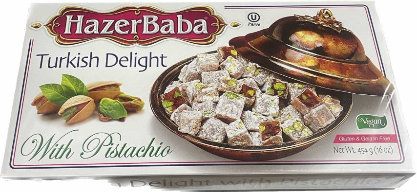 HAZERBABA WITH PISTACHIOS TURKISH DELIGHT(454G) - Papaya Express