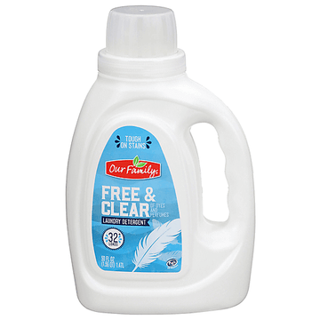 Our Family Free & Clear Laundry Detergent (50 oz) - Papaya Express