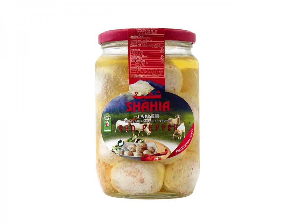 Shahia Labneh W/ Red Pepper Jar (15oz) - Papaya Express