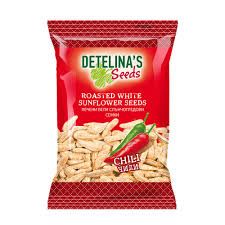 DETELINA ROASTED WHITE SUNFLOWER SEEDS WITH CHILLI (75G)