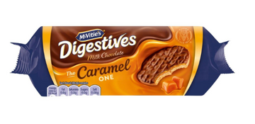 MCVITIES MILK CHOCOLATE DIGESTIVE BISCUITS THE CARAMEL ONE (250G) - Papaya Express