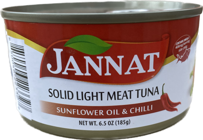 Jannat tuna with sunflower oil and chilli (185g)