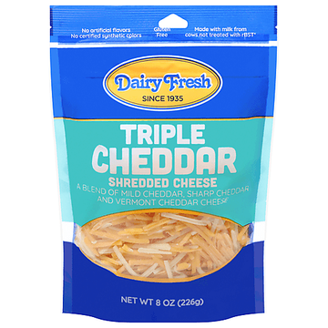 Dairy Fresh Triple Cheddar Cheese (8oz) - Papaya Express