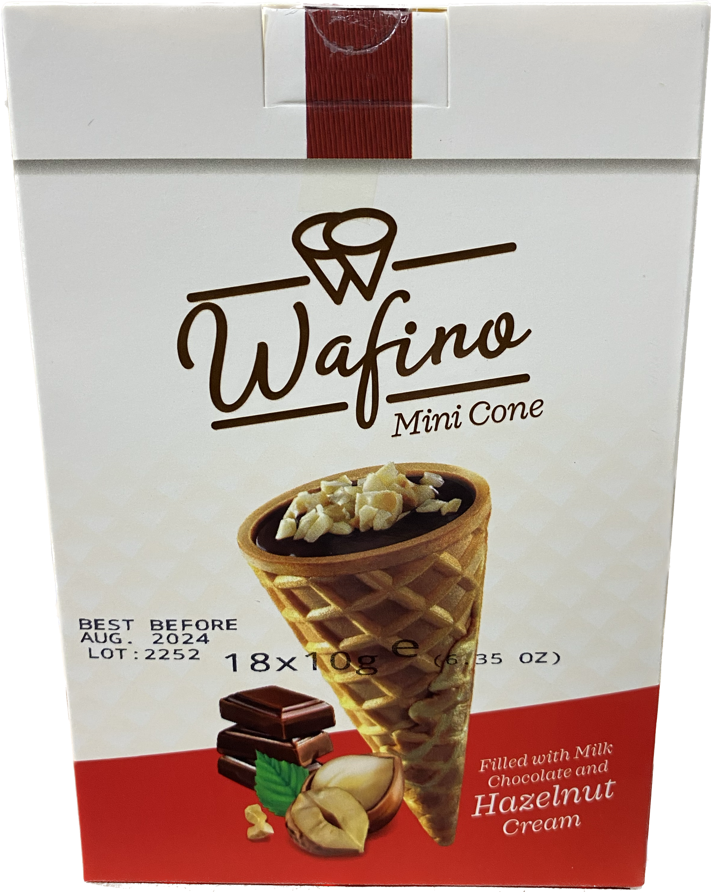 ANL WAFINO MINI CONES MILK CHOC W HAZELNUT CREAM(10G) - Papaya Express