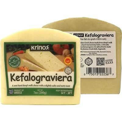 KRINOS KEFALOGRAVIERA CHEESE WEDGES (200G) - Papaya Express