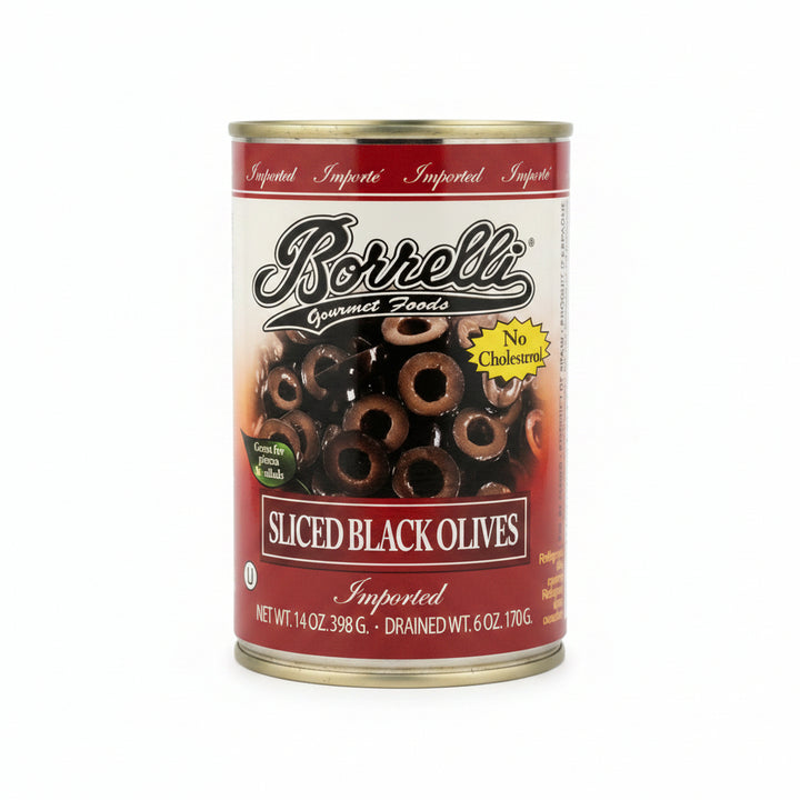 Borrelli Sliced Black Olives (6 oz) - Papaya Express