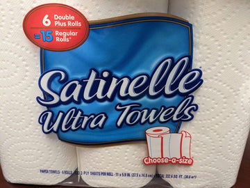 Satinelle Paper Towels ( 6 Rolls ) - Papaya Express
