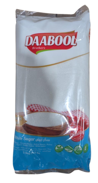 DAABOOL WHITE SUGAR (2.5KG) - Papaya Express