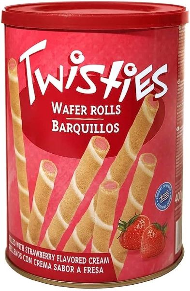 Twisties Strawberry Wafer rolls (400g)