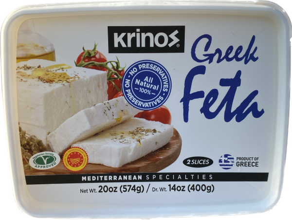 KRINOS GREEK FETA CHEESE (400G) - Papaya Express