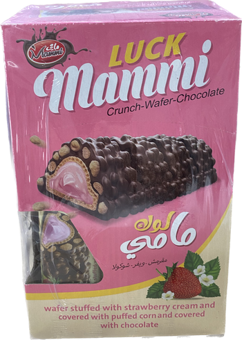 MAMMI LUCK STRAWBERRY CRUNCH WAFER( 6 COUNT) - Papaya Express