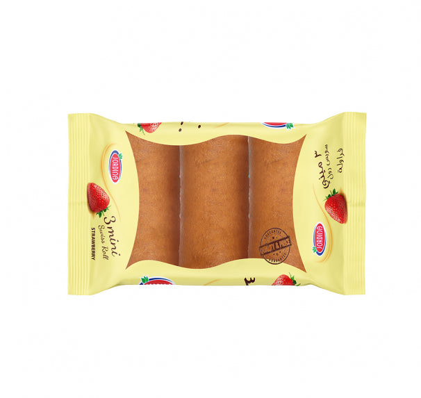 Jordina 3 mini Swiss Roll Strawberry (12CT) - Papaya Express