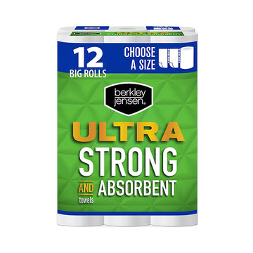 Berkley Jensen Choose-a-Size Ultra Paper Towels, 12 ct./140 Sheets - Papaya Express