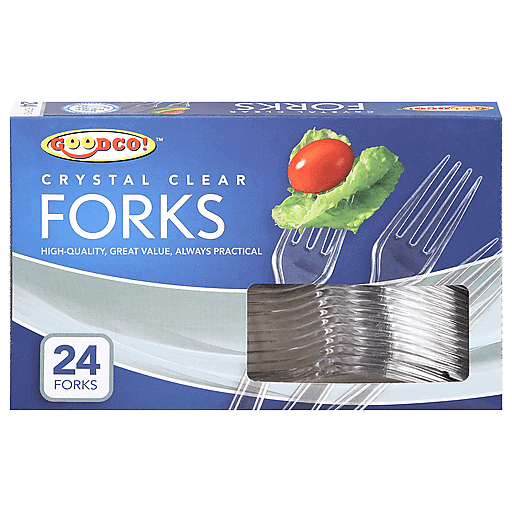 Good-Co Crystal Clear Forks(24ct) - Papaya Express