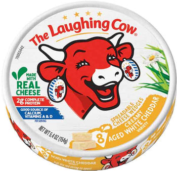 THE LAUGHING COW AGED WHITE CHEDDAR 8 COUNT(5.4OZ) - Papaya Express