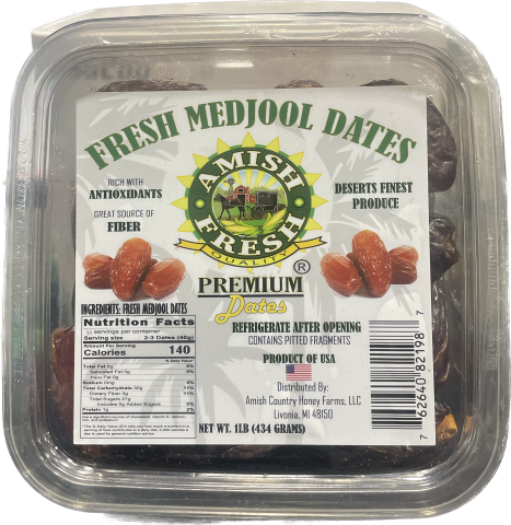 Amish Fresh Medjool Dates (1lb)