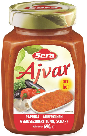 Sera Ajvar Hot Pepper Paste (690g) - Papaya Express
