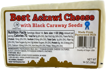 Best Ackawi Cheese w/ Black Caraway (14oz) - Papaya Express