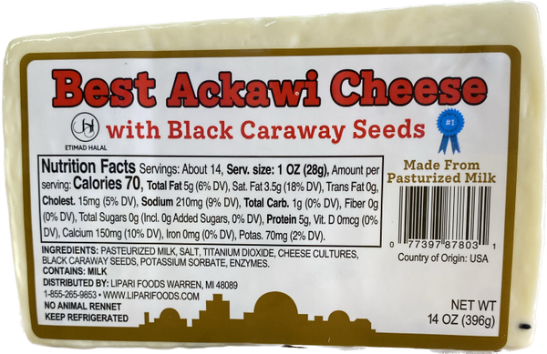 Best Ackawi Cheese w/ Black Caraway (14oz) - Papaya Express