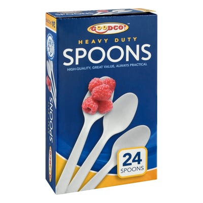 Good-Co Heavy Duty Plastic Spoons(24ct) - Papaya Express