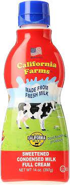 CALIFORNIA FARMS FULL CREAM SWEETENED CONDENSED MILK IN SQUEEZE BOTTLE(12OZ) - Papaya Express