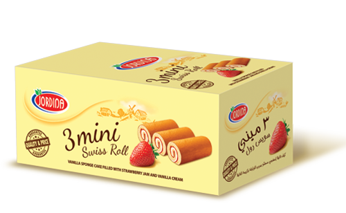 Jordina 3 Mini Swiss Roll Cake  (12CT) - Papaya Express