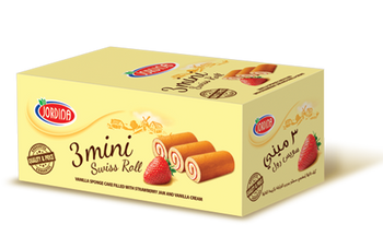 Jordina 3 Mini Swiss Roll Cake  (12CT) - Papaya Express