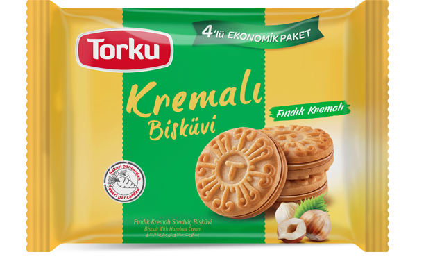 TORKU KREMALI BISCUIT SANWICH WITH HAZELNUT CREAM (244G) - Papaya Express