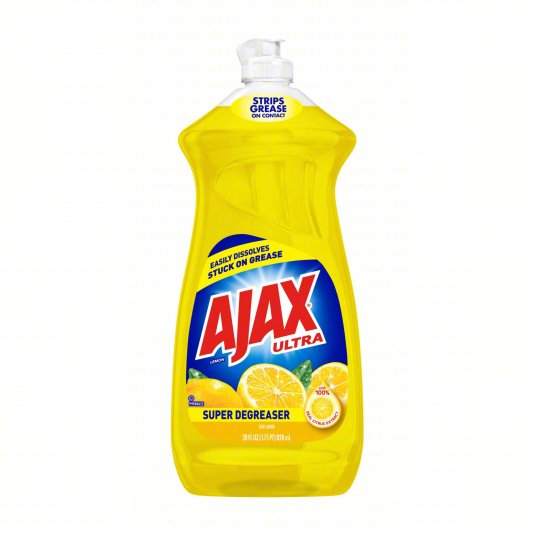 Ajax Ultra Dishwashing Liquid Dish Soap Super Degreaser with Lemon Scent (28 oz)