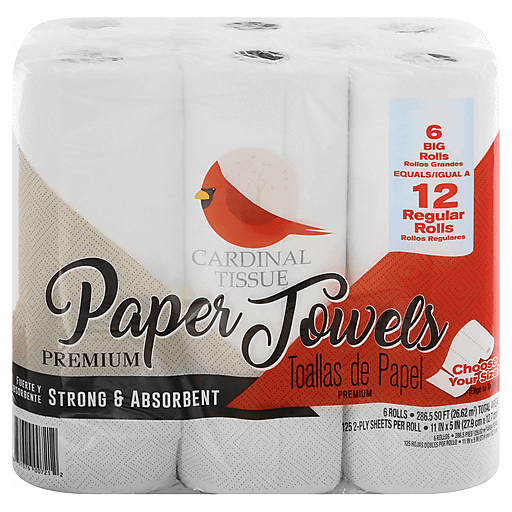 Cardinal Tissue Premium Paper Towels (6 rolls)