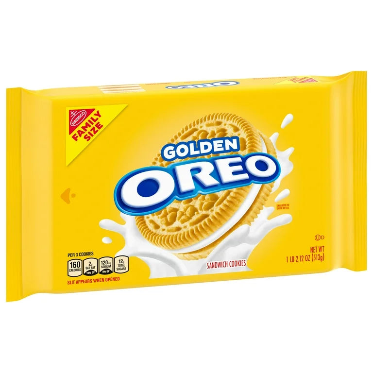 Family Size Golden Oreo Cookies (513g)