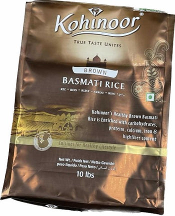 KOHINOOR BASMATI RICE BROWN (10LB) - Papaya Express