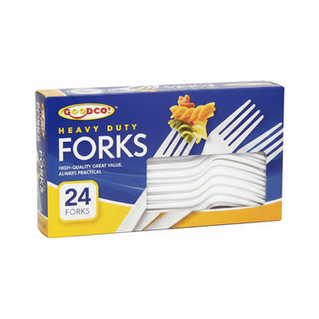 GoodCO Crystal Clear Forks (24CT) - Papaya Express
