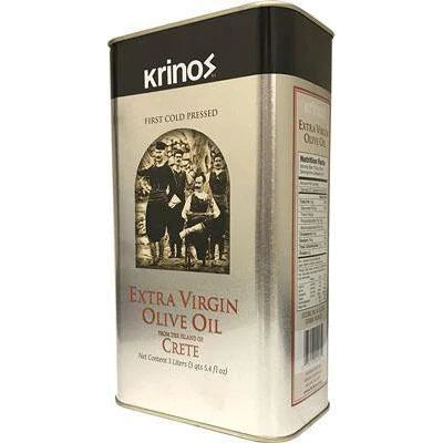 KRINOS EXTRA VIRGIN OLIVE OIL -SILVER TIN (3L) - Papaya Express