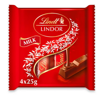 LINDT LINDOR MULTIPACK MILK (100G) - Papaya Express