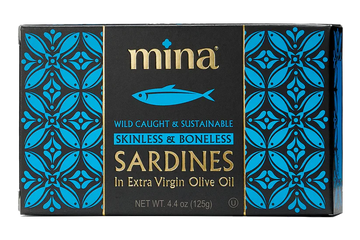 Mina Sardines In Extra Virgin Olive Oil Skinless & Boneless (125g) - Papaya Express
