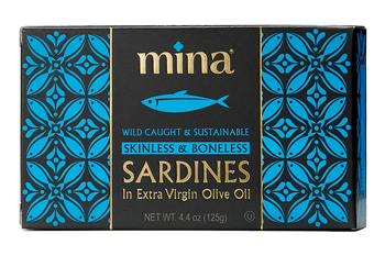 Mina Sardines In Extra Virgin Olive Oil Skinless & Boneless (125g) - Papaya Express