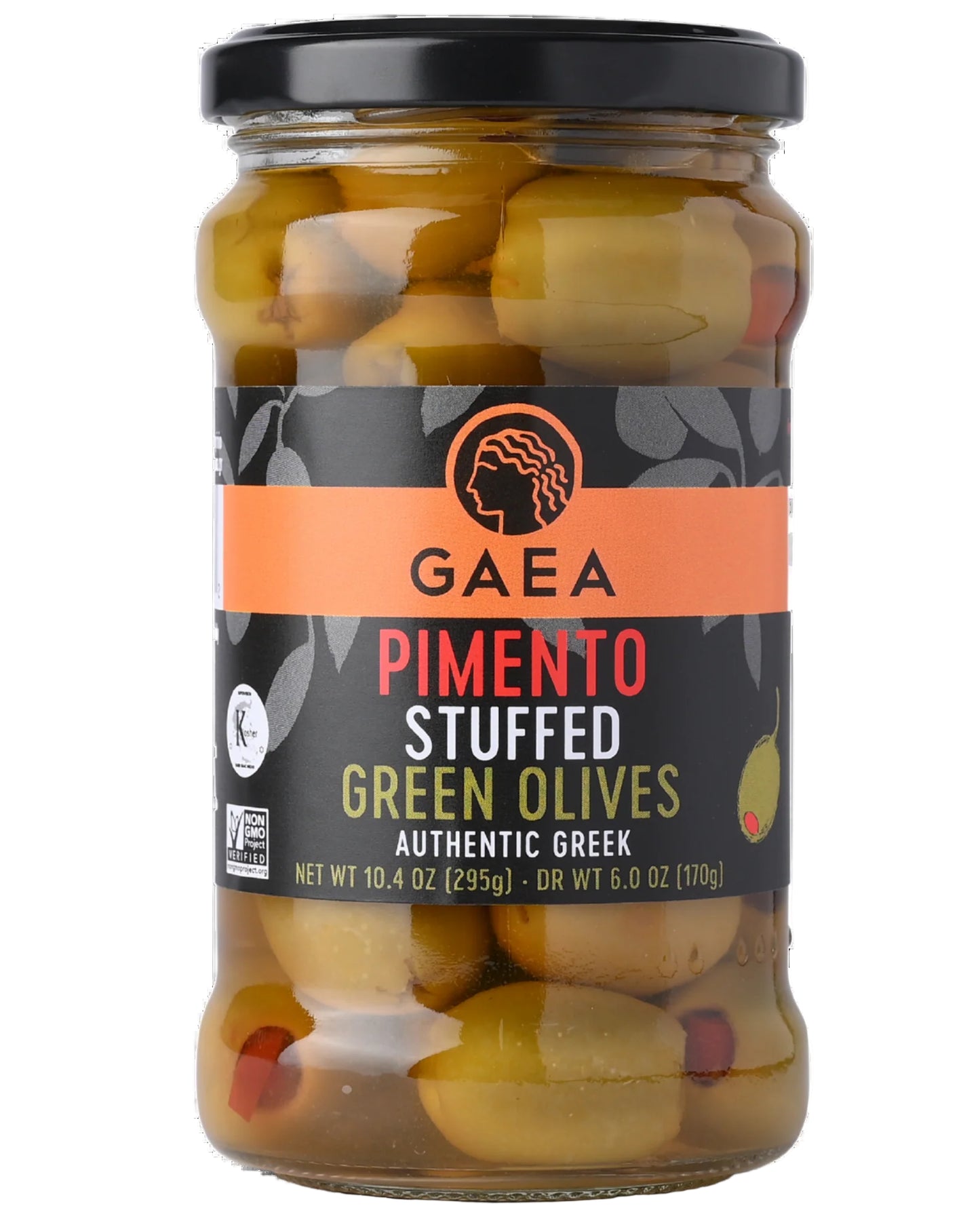 Gaea Pimento Stuffed Green Olives (10.4 oz)
