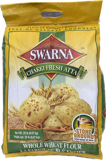 SWARNA CHAKKI ATTA 20LB - Papaya Express
