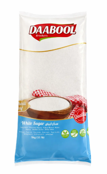 DAABOOL WHITE SUGAR (5 KG) - Papaya Express