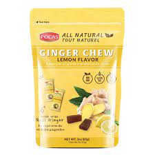 POCAS GINGER CHEW LEMON (3OZ) - Papaya Express