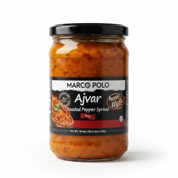 MARCO POLO HOMESTYLE HOT AJVAR SPREAD W/ROASTED PEPPERS (19.4)OZ - Papaya Express