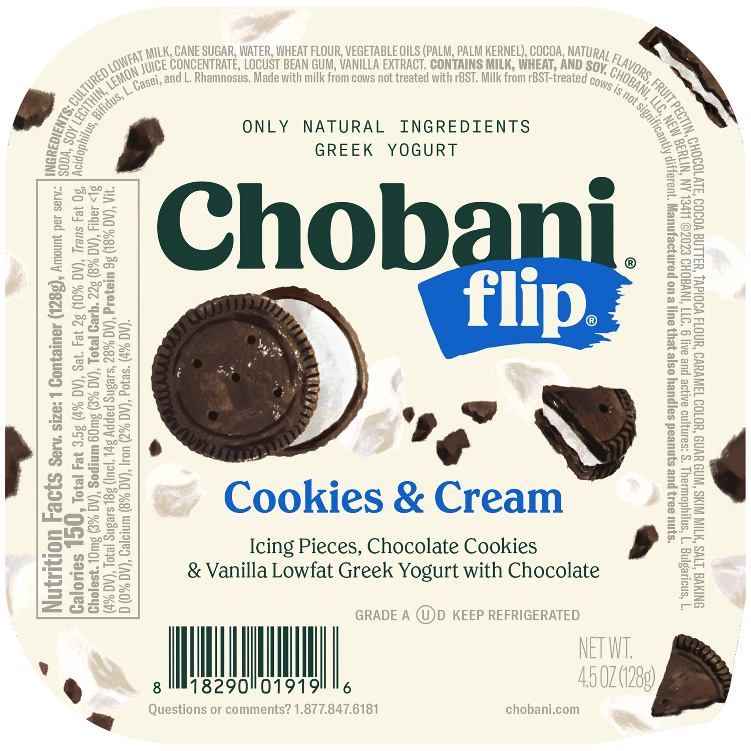 Chobani Flip Cookies & Cream  (4.5oz) - Papaya Express