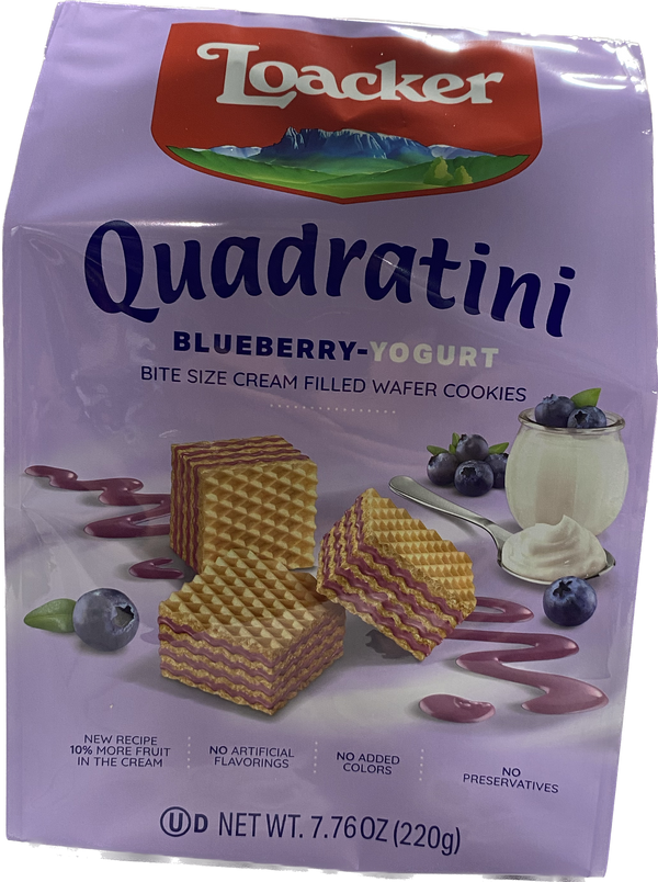 Loacker Quadritini-Blueberry (220 G) - Papaya Express