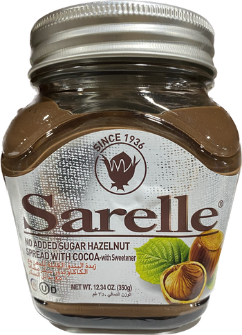 SARELLE SUGAR FREE HAZELNUT SPREAD W COCOA (350G) - Papaya Express