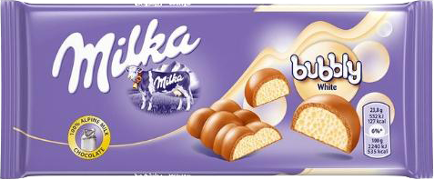 MILKA BUBBLY WHITE (95G) - Papaya Express