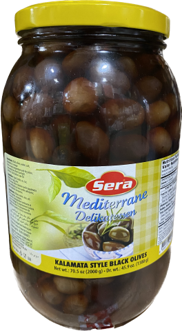 Sera Med. Kalamata blk. Olives 2000g - Papaya Express